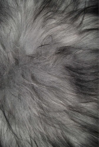 15" X 15" Silver Sheepskin Solid Color Dining Chair Pad - Picture 6 of 6
