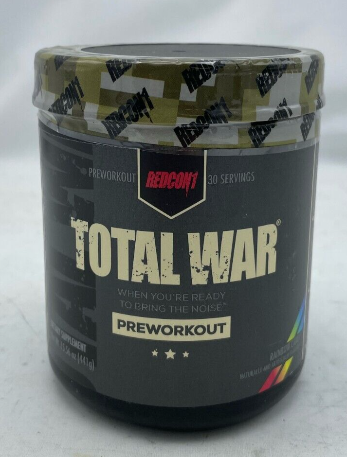 Redcon1 Total War Preworkout 15.56 oz Rainbow Candy Flavor 11/2024^ NEW