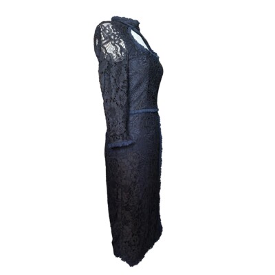 Alexis Fiorenza Guipure Black Lace Midi Length Dress Size small Whimsygoth  S | eBay