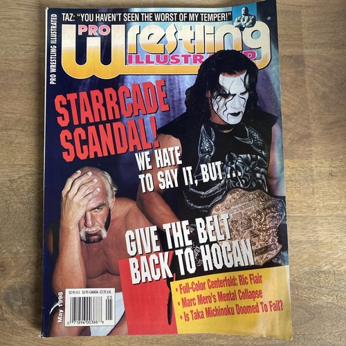 Pro Wrestling Illustrated PWI Magazine May 1998 Sting Cover W/ Flair Poster!  - Picture 1 of 8