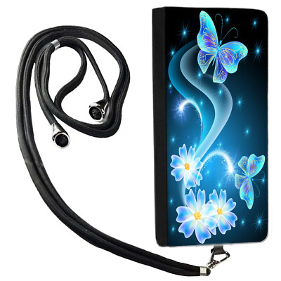 Hülle mit BAND KORDEL Tasche Handy Kette Schutz Cover Umhängen Etui Motiv #285
