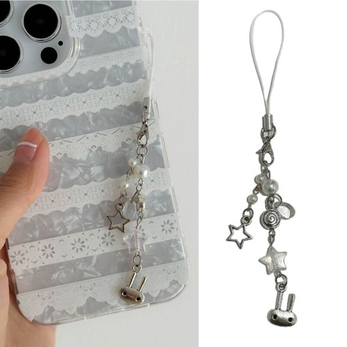Heart Mobile Phone Lanyard Key Embellishment Keychain Keyring Bag Accessory - Zdjęcie 2 z 8