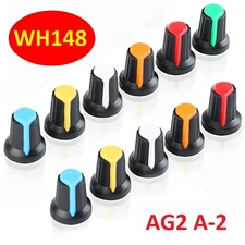 Knurled Shaft Hole Potentiometer Plastic Knob Cap Amplifier Knob Volume Control