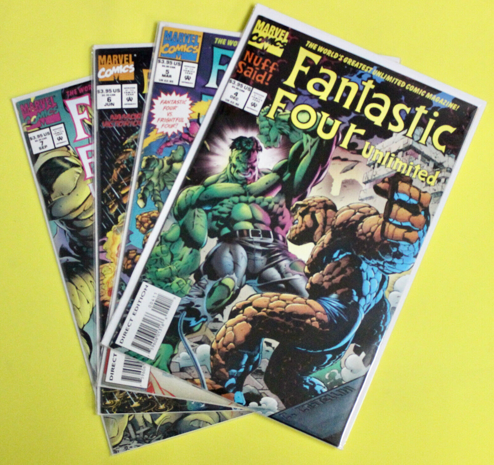"FANTASTIC FOUR UNLIMITED" LOT - 4 ISSUES #4 TO #7 - 1994 -HIGH GRADE MODERN AGE
