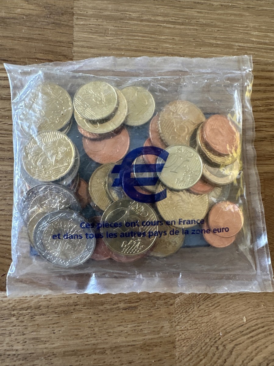 Iternet Sachets Porte-Monnaie 1 Euro - Lot De 100 Plaquette Jaune, Transparents