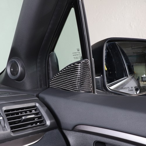 Black Carbon Fiber Inner A-Pillar Panel Sticker Trim For Honda Pilot 2015-2019 - Picture 9 of 13