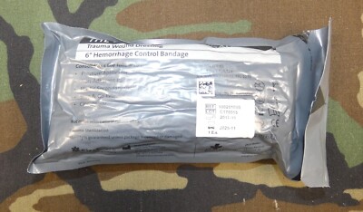 USGI First Care Emergency 6'' Hemorrhage Control Bandage Trauma Wound Dressing