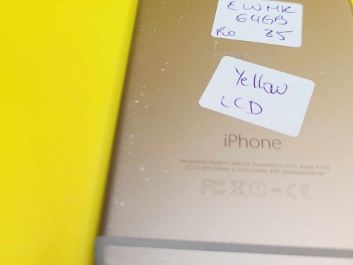 *YELLOW LCD WITH SMALL DOTS* UNLOCKED APPLE IPHONE 6 A1549 64GB IOS CELL PHONE - 第 6/7 張圖片