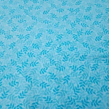 Harmony Cotton BTY Quilting Treasures Aqua /Turquoise Leaf Blender