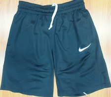 NIKE DRI-FIT POLYESTER ATHLETIC SHORTS BLACK Sz SMALL, S