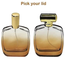 50ml 1.7oz amber gradient thick glass perfume spray bottles refillable