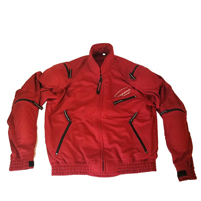 Komine Spazzio, Japan, L Motorcycle Moto Jacket, Elbow, Back, Shoulder Pads, Red