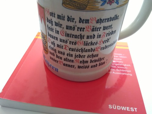 Vintage - Bierkrug Bayern mit Hymne; mit Zinndeckel, 96 % Zinn - Bild 5 von 7