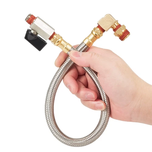 Tubo de 10 pulgadas, kit de montaje de drenaje de tanque extendido para compresor de aire manguera NPT de 1/4"" - Imagen 2 de 13