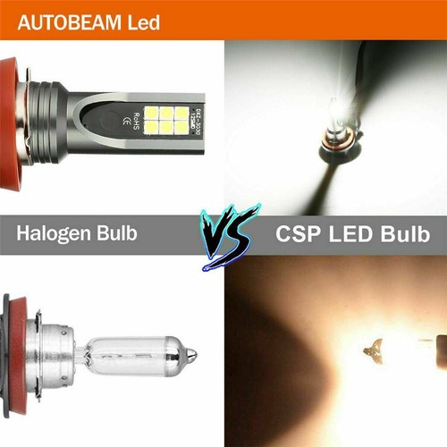 Pair H11 LED Headlight Super Bright Bulbs Kit 6000K 330000LM White HIGH/LOW Beam - Picture 4 of 10