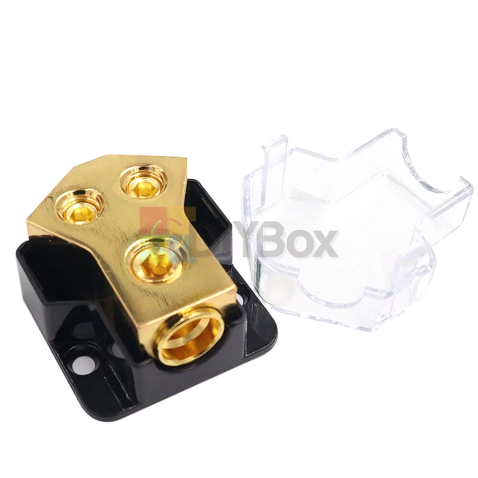 Car Audio Power Amplifier Splitter 1*0GA In 2*4GA Out 2-Way Distribution Block - Image 4 of 4
