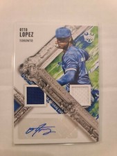 2022 Diamond Kings DK Materials Autograph Relic Otto Lopez RC Auto Blue Jays