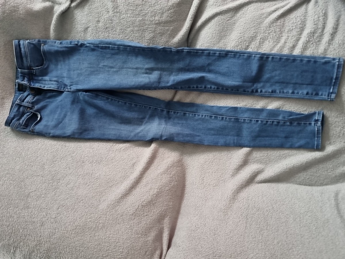 Uniqlo Women's Blue Skinny High Rise Jeans Ultra Stretch Size UK L30”