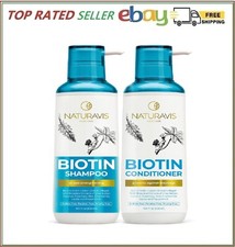 Biotin Shampoo and Conditioner Set with Castor Oil Sulfate Free for Men and Wome
