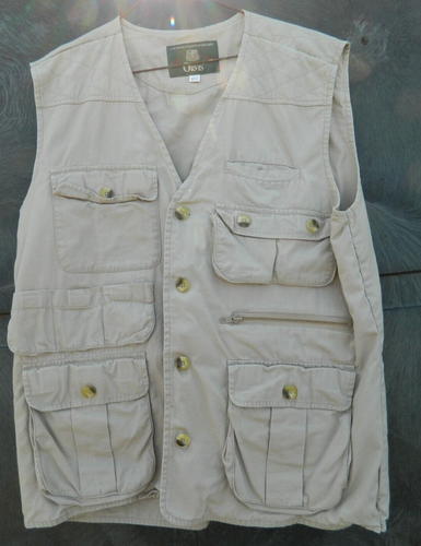 Orvis Cargo Vest Men's Large Fishing Field Utility Travel Multi-Pocket Khaki Tan