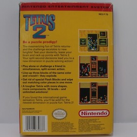Tetris 2 NES Nintendo Entertainment System - Authentic Tested CIB