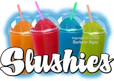 Slushies DECAL Snow Cones Smoothies Food Truck Concession Vinyl Sticker