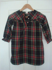 JCRew CrewCuts Girls Holiday Plaid Pajama Gown Christmas Sleep Dress Black