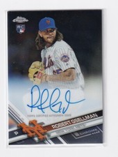 Robert Gsellman 2017 Topps Chrome Rookie Refractor On Card Autograph NY Mets