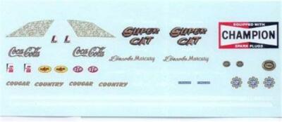 Yesteryear Super Cat Cougar Don Nicholson 1/25 Drag waterslide decal