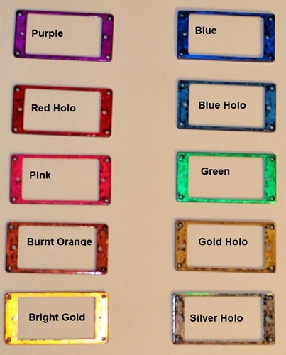 (1) New Custom Color Humbucker Ring Black Plastic Flat Frame No Taper Surround
