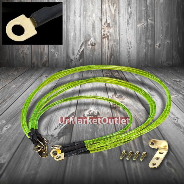 5x Universal Car/Truck/SUV Yellow Ground/Grounding Wire Cable Earth