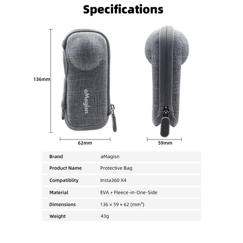 Storage Case Shockproof Protective Box For Insta360 X4 Action Camera Body Bag - Picture 5 of 13