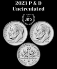 2023 P&D Roosevelt Dime (2) Coin Set - BRILLIANT UNCIRCULATED (BU)