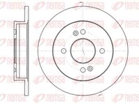 Remsa 2X Bremsscheibe Hinten Ø234 Mm Voll FüR Hyundai I10 BA IA 1.0 1.2 1.1
