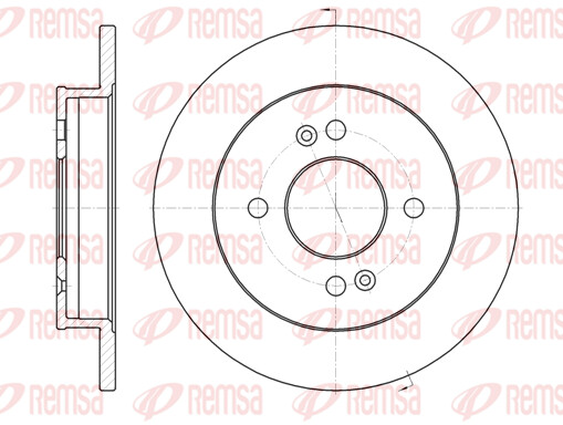 Remsa 2X Bremsscheibe Hinten Ø234 Mm Voll FüR Hyundai I10 BA IA 1.0 1.2 1.1-image