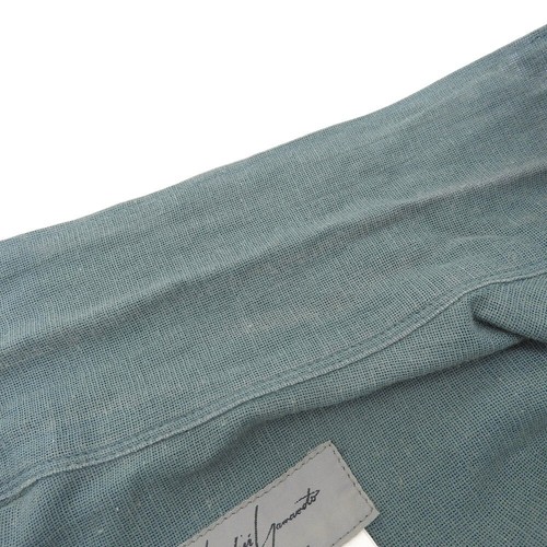 Yohji Yamamoto 80s round letter tag early oversized Chinese design linen shirt - Picture 7 of 7