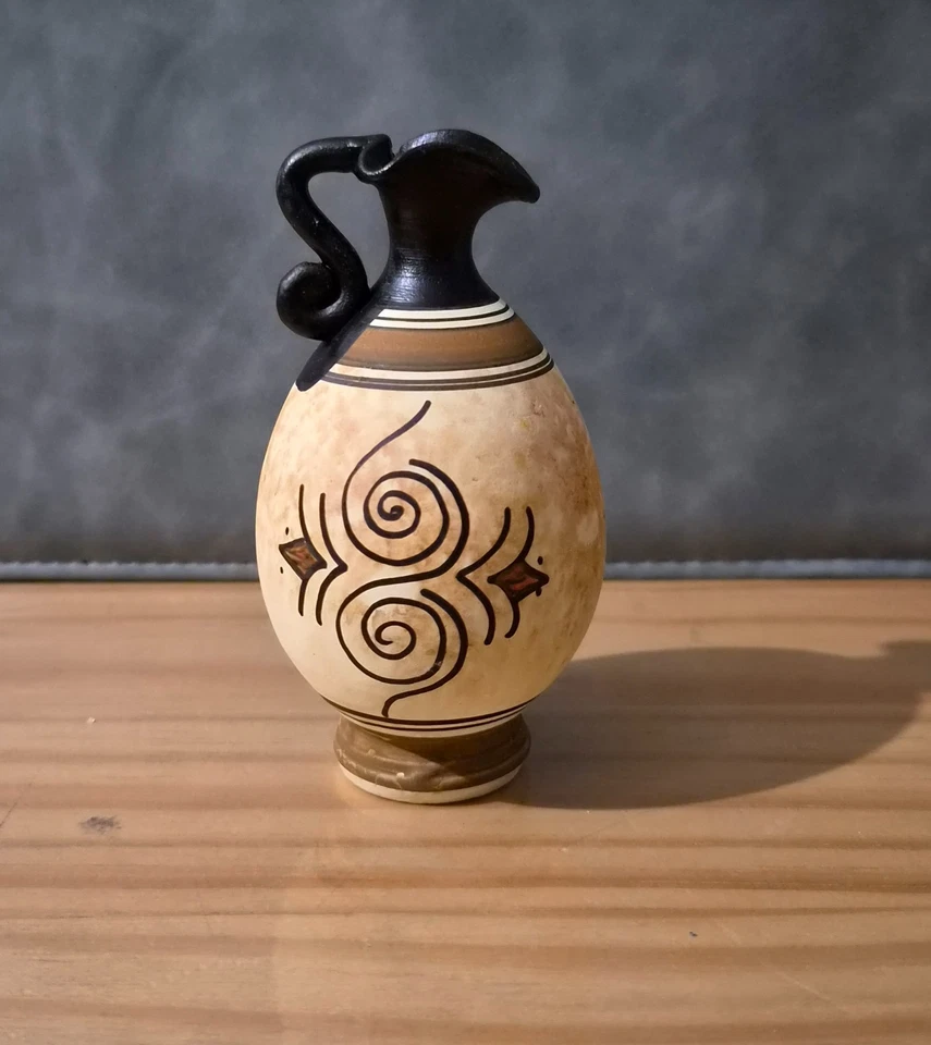 Mini vase / Cruche en terre cuite style Grèce Antique - Fait main - Photo 2/2
