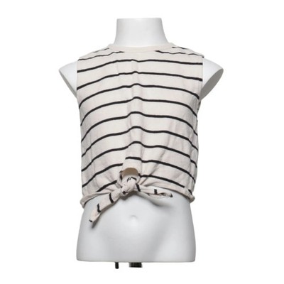 Your Wishes, Top, Größe: 116, FRONT TIE SINGLET YSS25-051UAG, Beige/Schwarz #zRX