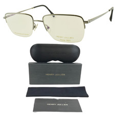 NEW Henry Jullien Delco C24 Silver Rectangle Rimless Men Optical Frame Eyeglass