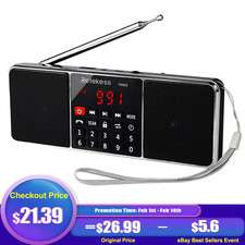 TR602 Portable Radio,FM/AM Rechargeable Digital Stereo Radio With Bluetooth,Gift