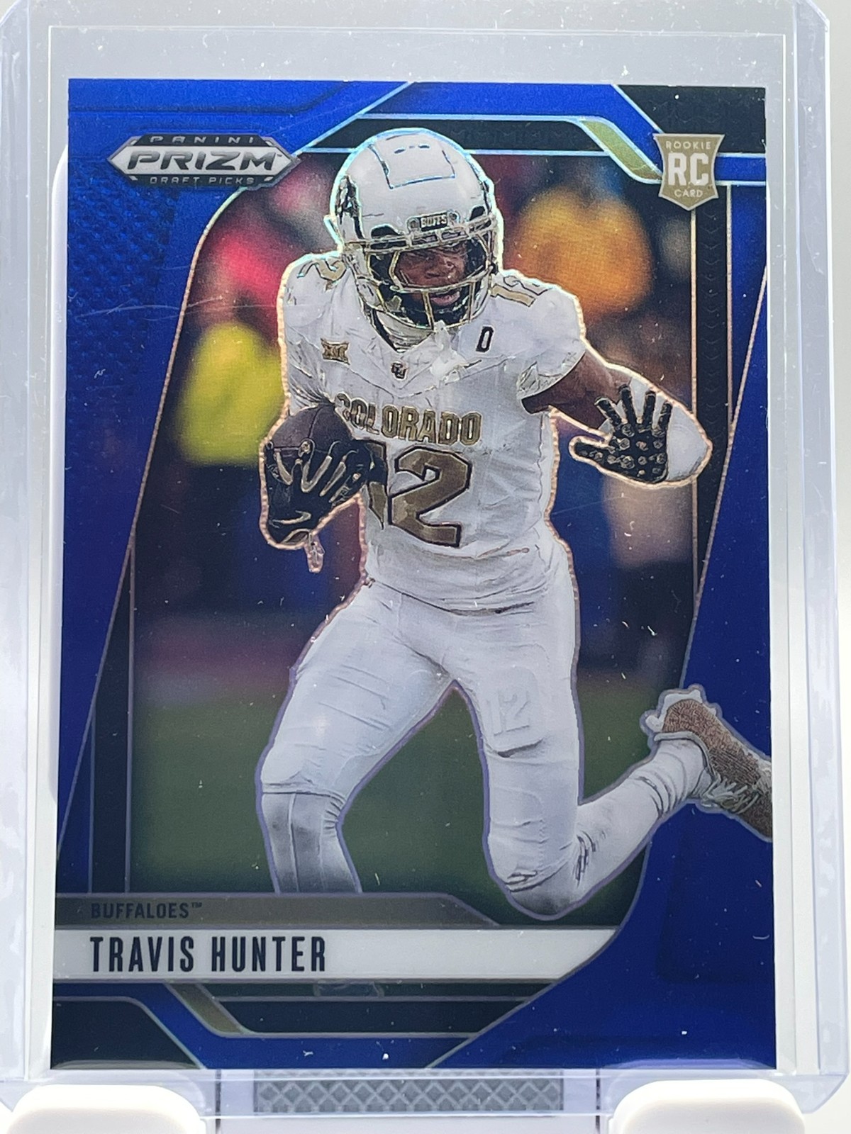 2025 Panini Prizm Draft Picks - Travis Hunter #21 Blue Prizm /249 (RC)