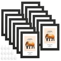 Bilderrahmen Set Schwarz Holz Fotorahmen 10X15 Cm 12 StüCk Wand Tischaufstellung