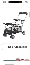 Baby Trend Snap-N-Go Double Stroller Frame Black Silver Folding Basket
