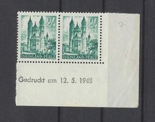 FZ Rh-Pfalz Mi-Nr 24 postfrisches Paar mit Druckdatum, typgepr&uuml;ft Wehner