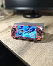 Sony PSP-3000 – Custom Transparent Pink Shell – Games Installed / READ