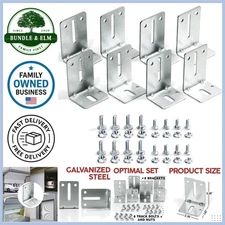 Garage Door Track Jamb Bracket Alloy Steel Heavy Duty Reinforcement Kit 8 Pack