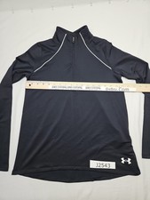 Under Armour Youth Girls Large 1/4 Zip Black ColdGear Long Sleeve Shirt
