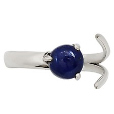 Adjustable - Natural Lapis Lazuli 925 Sterling Silver Ring s.6 Jewelry R-1176