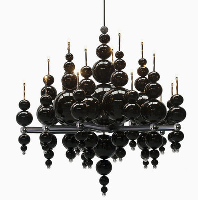 White Black Ball chandelier Modern Minimalist Gourd-shaped Ceiling Light Fixture