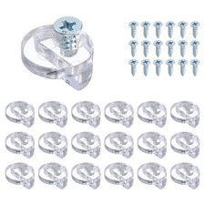 Glass Retainer Clips Kit with Screw, 0.51 x 0.12" Panel Fixing Clip Clear 40pcs